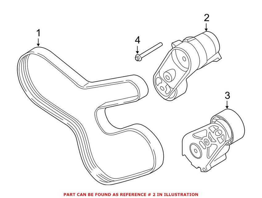 BMW Accessory Drive Belt Tensioner Assembly - Upper 11287604935